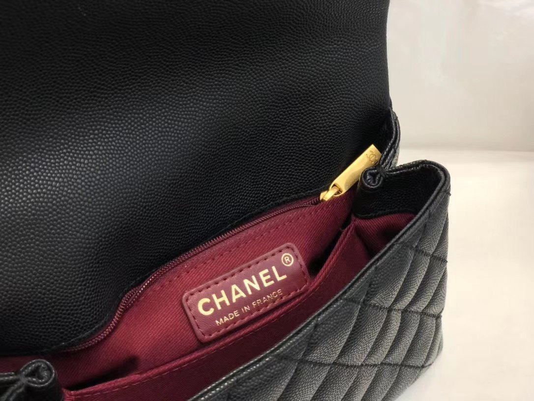 Chanel Inspired Coco Handle Black 24*14*10Cm A92990