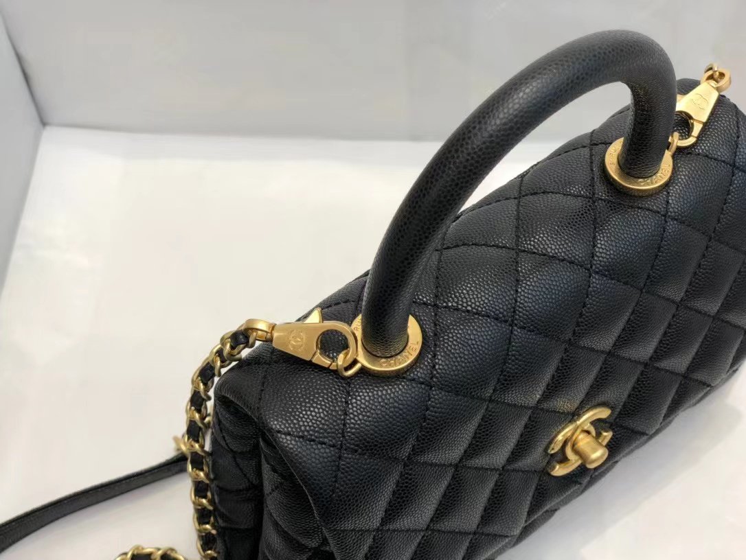 Chanel Inspired Coco Handle Black 24*14*10Cm A92990
