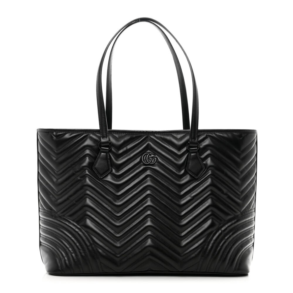 Gucci 739684 GG Marmont Large Tote Bag Black
