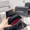 Chanel 19 Hand 2Way Chain Shoulder Bag As1160 Lamb Leather Black Top Used Women