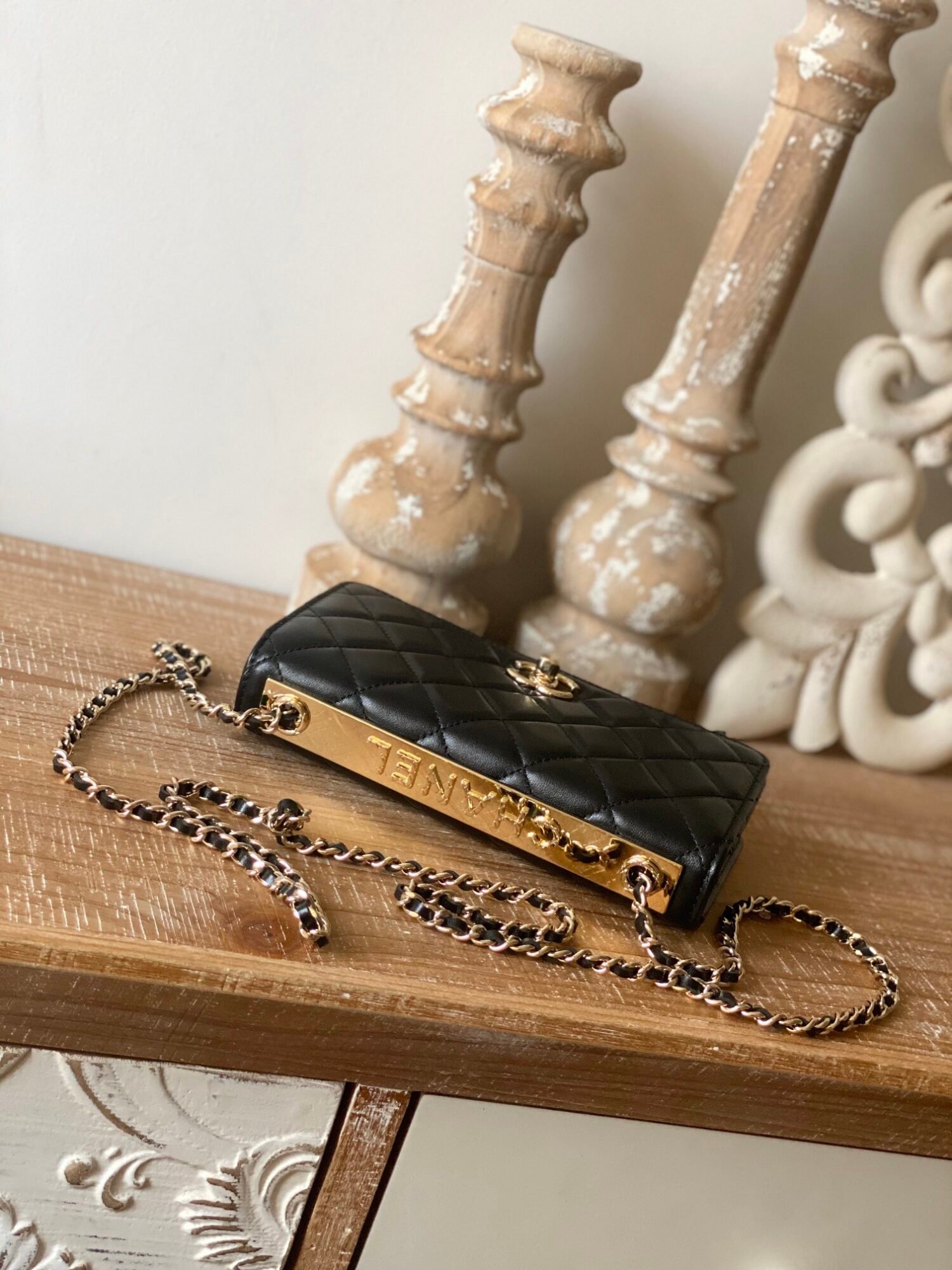 Replica Chanel 1:1 Mirror Wallet On  Chain Black Ap1450