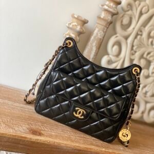 Chanel Grand Shopping Top Quality Black Tote Quilted Caviar High A50995