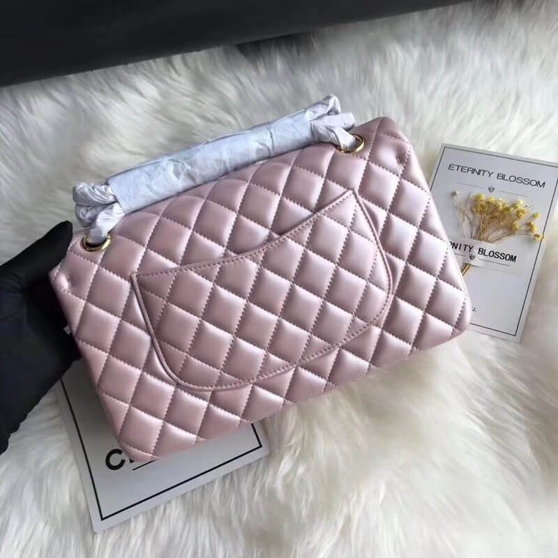 Chanel Luxury 1112 Pink Gold Medium Size 2.55 Lambskin Leather Best Flap Bag