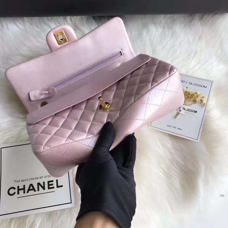 Chanel Luxury 1112 Pink Gold Medium Size 2.55 Lambskin Leather Best Flap Bag
