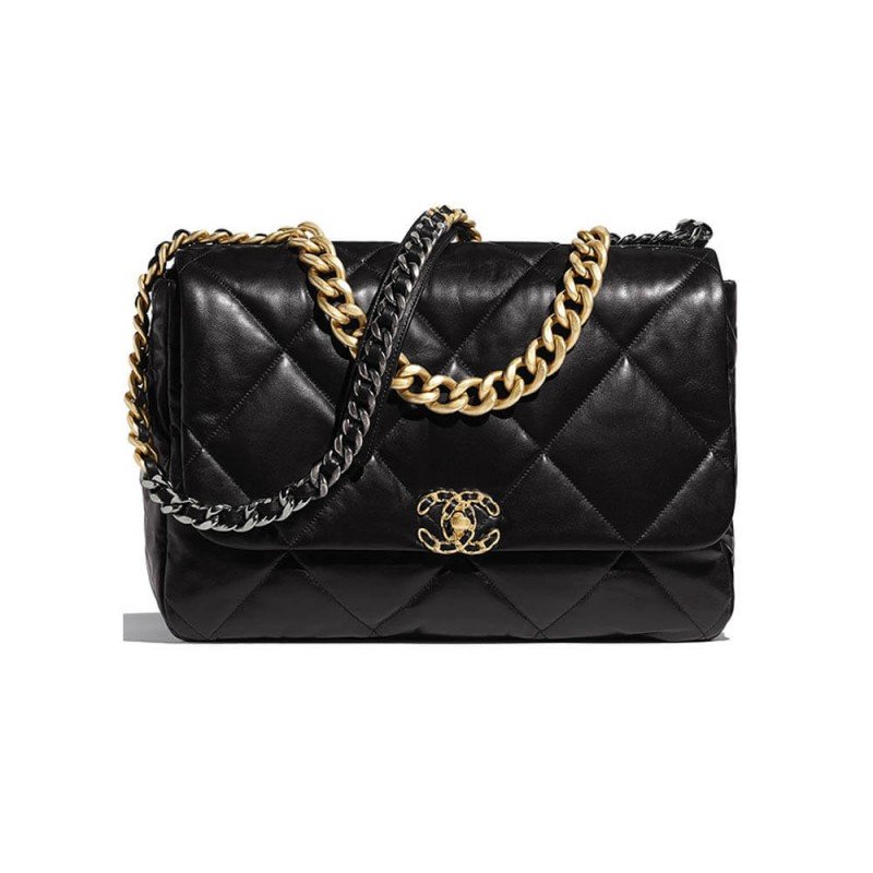 Chanel Designer 19 Large Lambskin Luxury Flap Bag As1161