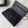 Replica Chanel Caviar Replica Quilted Wallet On UK Chain Woc A33814