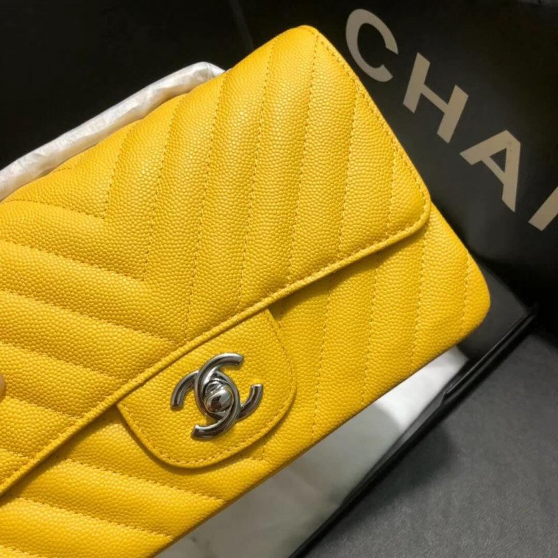 Replica Chanel Perfect Chevron Wholesale Caviar Leathe 20Cm Classic Flap Bag 1116