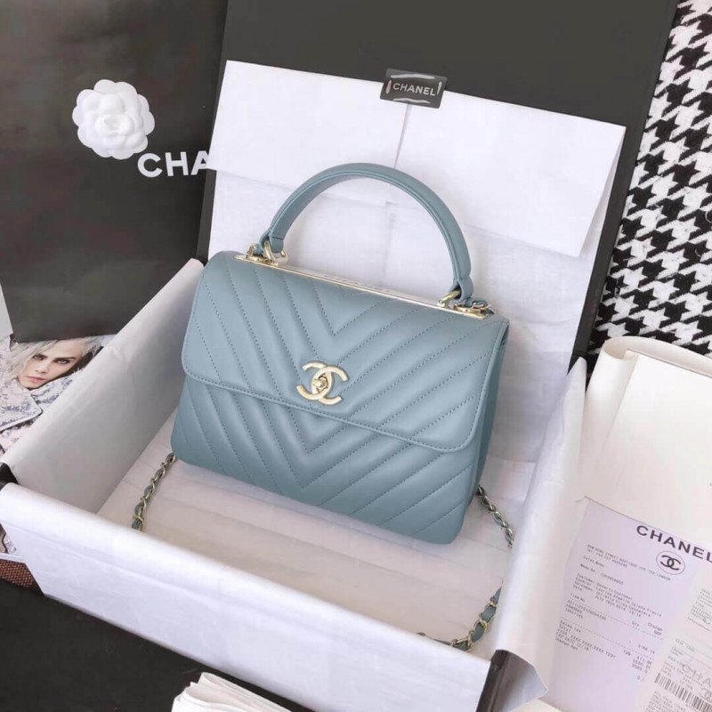 Chanel Chevron Quilted 1:1 Mirror Inspired Small Trendy Cc 25453