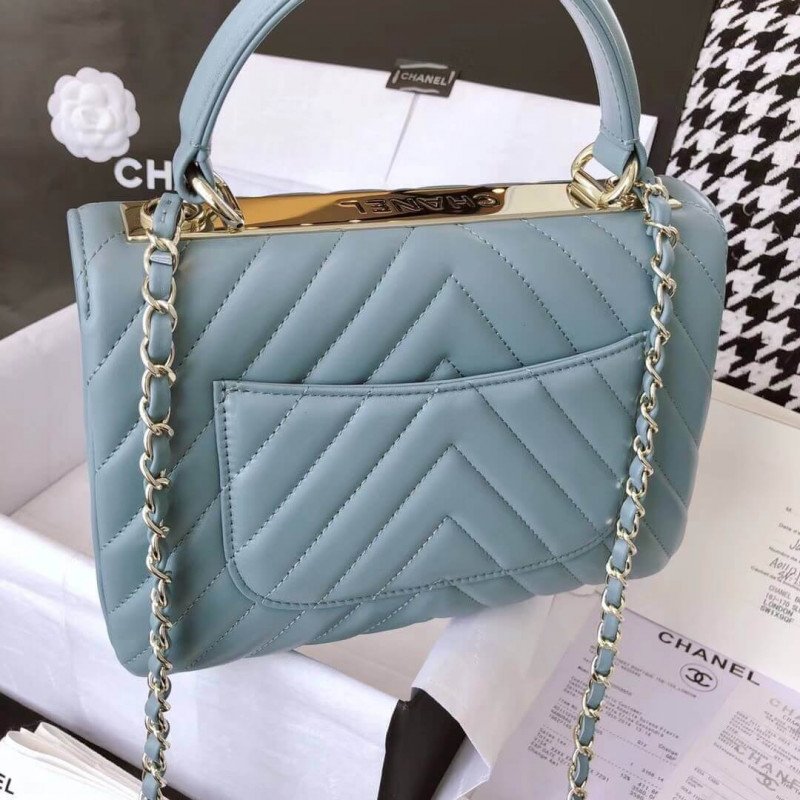 Chanel Chevron Quilted 1:1 Mirror Inspired Small Trendy Cc 25453