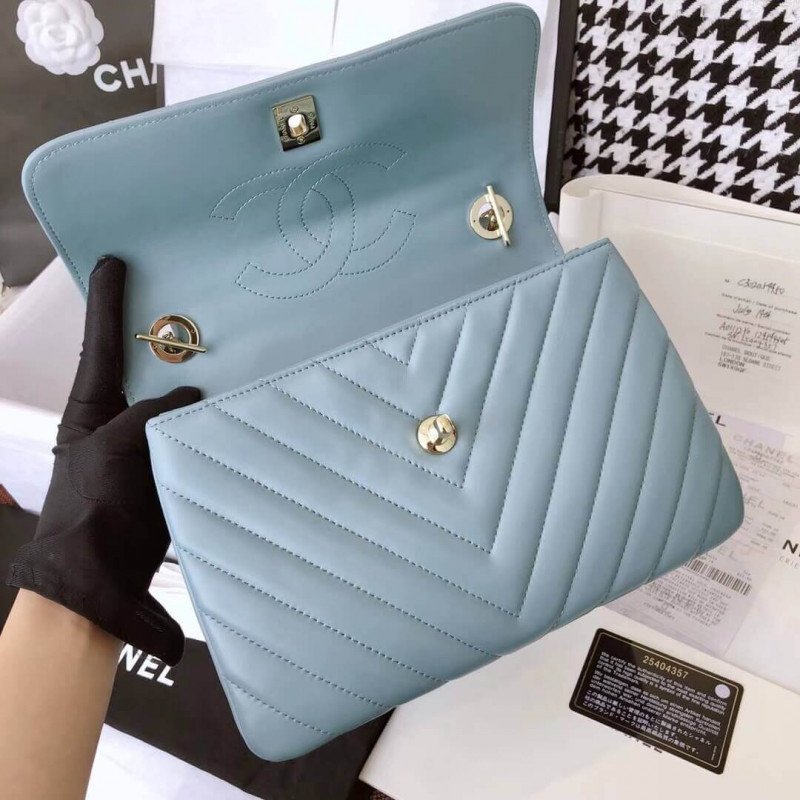Chanel Chevron Quilted 1:1 Mirror Inspired Small Trendy Cc 25453