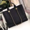 Chanel Deauville Tote High Quality 38Cm Canvas Bag 7 Star A66941 Black / Grey