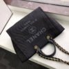 Chanel Deauville Tote High Quality 38Cm Canvas Bag 7 Star A66941 Black / Grey