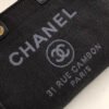 Chanel Deauville Tote High Quality 38Cm Canvas Bag 7 Star A66941 Black / Grey