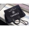 Luxury Replica Chanel Deauville Tote 38Cm Canvas Fashion Bag A66941 Black/White
