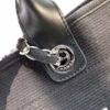 Luxury Replica Chanel Deauville Tote 38Cm Canvas Fashion Bag A66941 Black/White