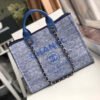 Chanel Deauville Tote Best 38Cm Canvas 1:1 Mirror Bag A66941 Blue Jacquard