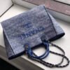 Chanel Deauville Tote Best 38Cm Canvas 1:1 Mirror Bag A66941 Blue Jacquard