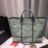 Chanel Deauville Tote  38Cm Canvas Bag High A66941 Fig Green