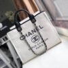 Chanel Deauville 1:1 Mirror Tote 38Cm Canvas Bag A66941 White / Black