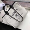 Chanel Deauville 1:1 Mirror Tote 38Cm Canvas Bag A66941 White / Black