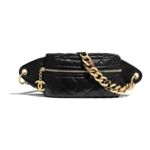 Chanel Grand Shopping Top Quality Black Tote Quilted Caviar High A50995