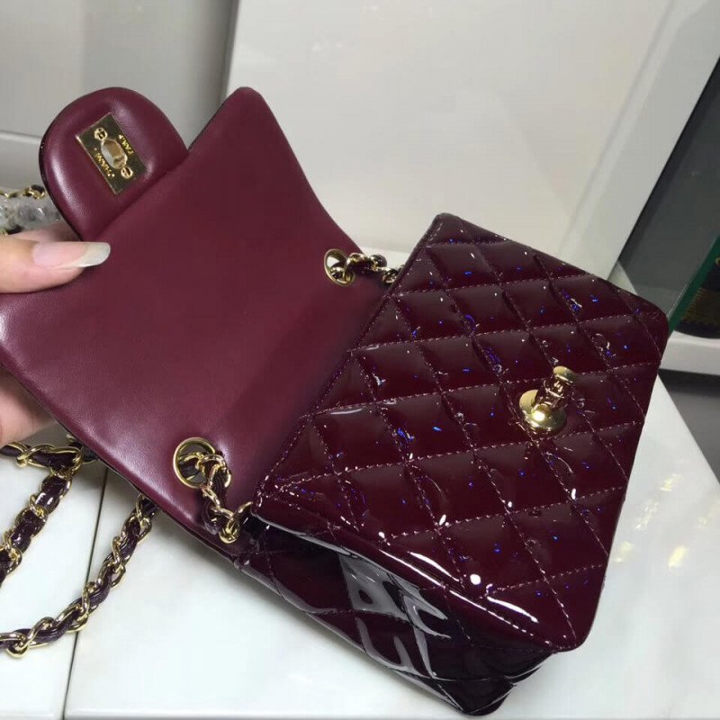 Chanel Pantent Leather 17Cm Classic Replicas Luxury Flap Bag 1115