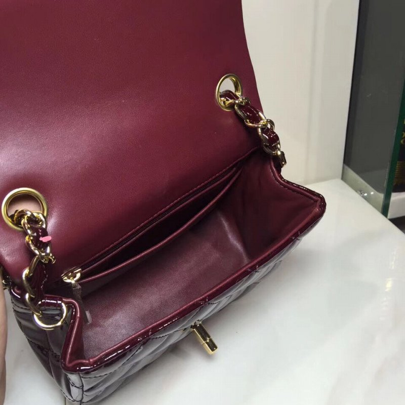 Chanel Pantent Leather 17Cm Classic Replicas Luxury Flap Bag 1115