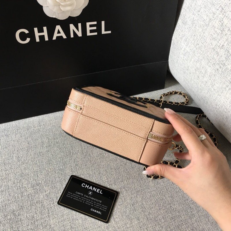 Chanel Quilted Caviar Replica Small Vanity Case A93342
