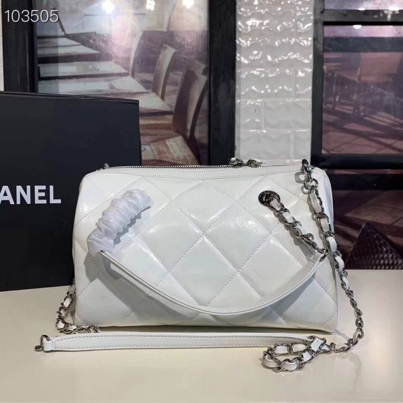 Chanel Small Bowling Fashion Bag In Calfskin Luxury As1321