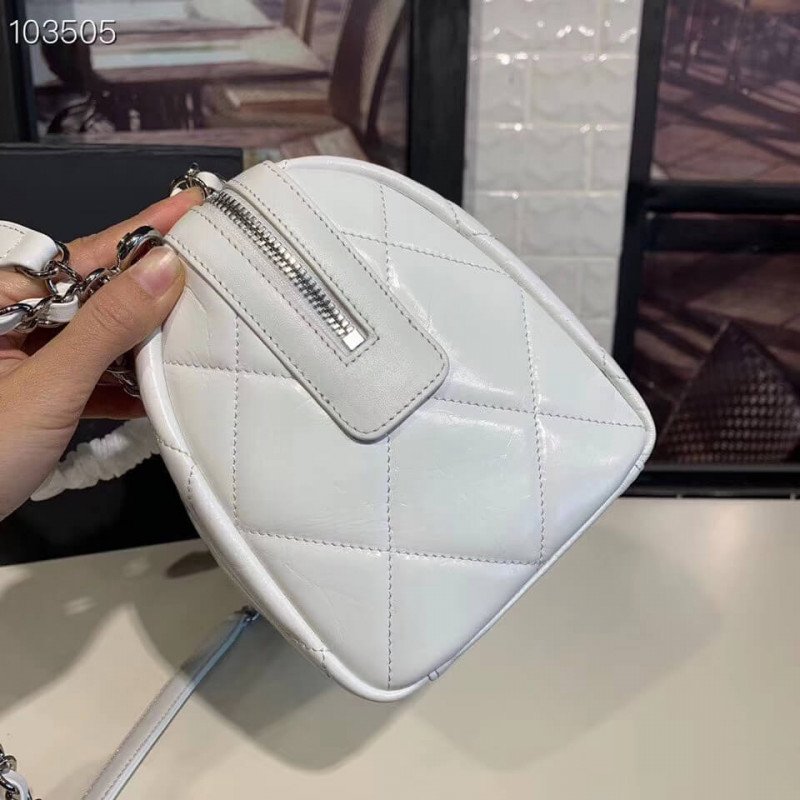 Chanel Small Bowling Fashion Bag In Calfskin Luxury As1321