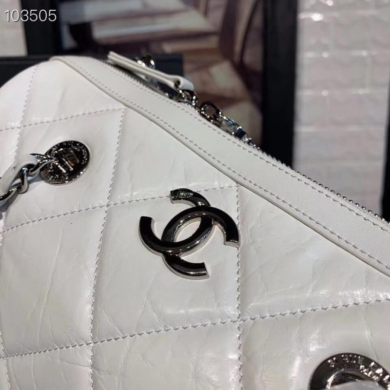 Chanel Small Bowling Fashion Bag In Calfskin Luxury As1321