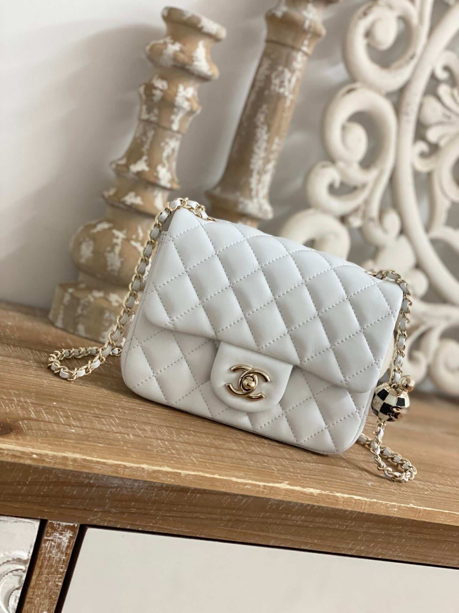 Chanel Cf 7 Star Mini 1786 White