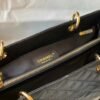 Replica Chanel Grand Shopping Top Quality Black Tote Quilted Caviar High A50995