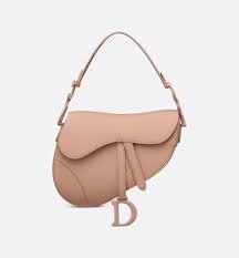 Replica Dior M0446 Dior Saddle Bag M0447 Apricot Grained Calfskin with Apricot Hardware