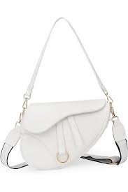 Dior M0446 Dior Saddle Bag M0447 White Ultramatte Calfskin
