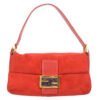Fendi 8339 Baguette Middle Age Solid Color Series Underarm Bag Red