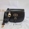 Replica Dior M9320 Large Bobby Bag Black Box Calfskin with Blue Oblique Strap