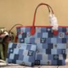 Replica Louis Vuitton Neverfull MM Bag Monogram Denim M44981 BLV480