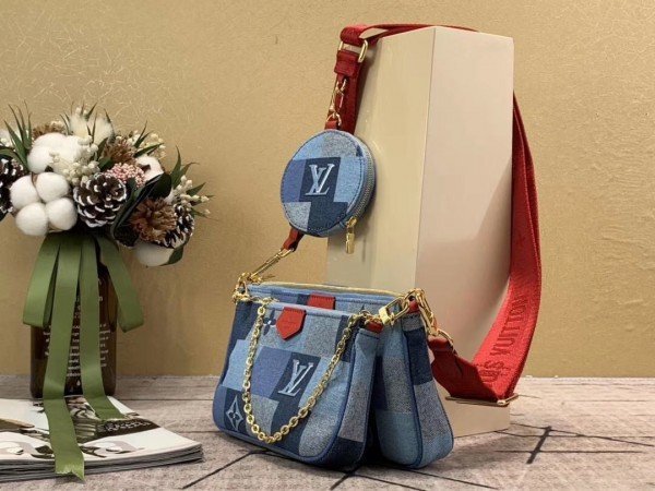Replica Louis Vuitton Multi Pochette Accessoires Monogram Denim M44990 BLV478