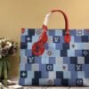 Replica Louis Vuitton Onthego GM Bag Monogram Denim M44992 BLV479