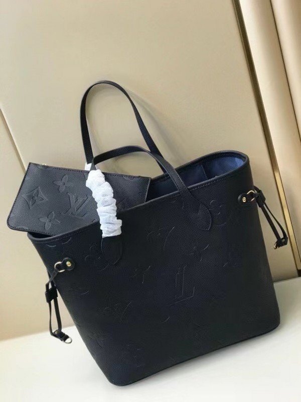 Louis Vuitton Neverfull MM Bag Damier Ebene M45685 BLV528