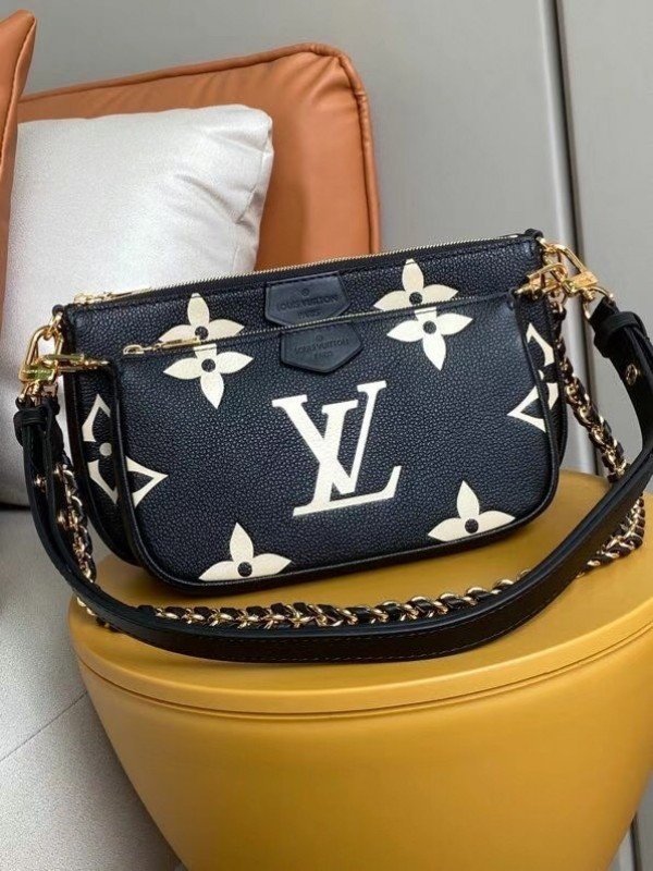 Replica Louis Vuitton Multi Pochette Accessoires Monogram Empreinte M45777 BLV509