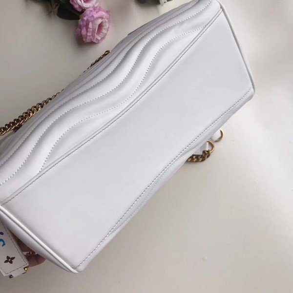 Louis Vuitton White New Wave Chain Tote M51978 BLV649