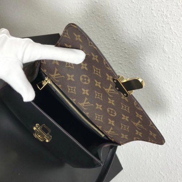Louis Vuitton Noir Cherrywood Bag Patent Leather M53353 BLV662