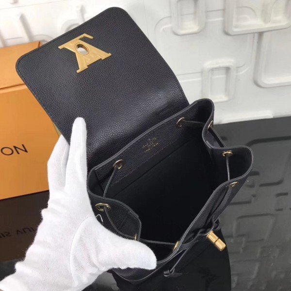 Louis Vuitton Black Lockme Mini Backpack M54573 BLV025