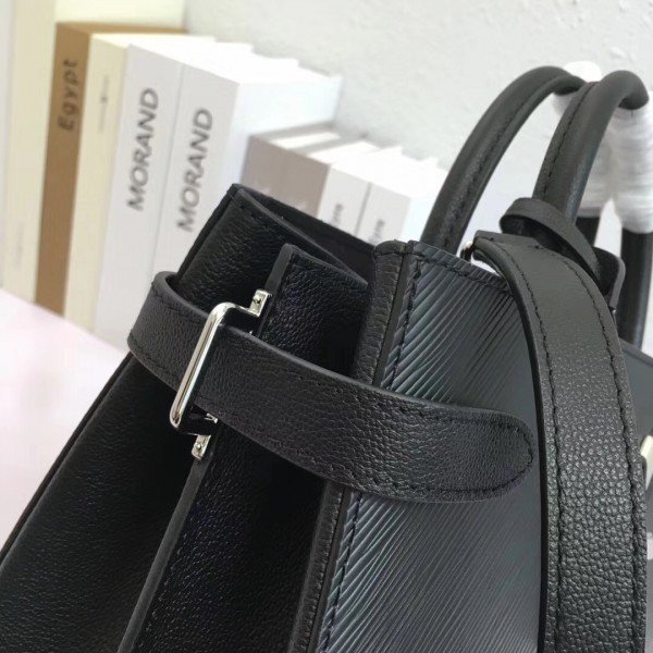 Replica Louis Vuitton Black Twist Tote Epi Leather M54810 BLV222