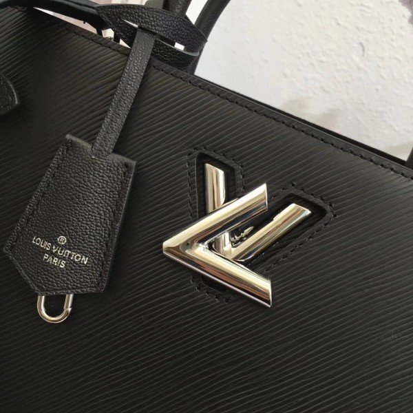 Replica Louis Vuitton Black Twist Tote Epi Leather M54810 BLV222