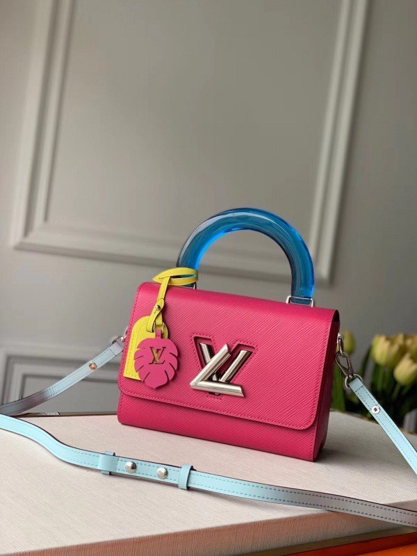 Louis Vuitton Twist MM Bag With Plexiglass Handle M56131 BLV170