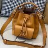 Replica Louis Vuitton Brwon Lockme Bucket Bag M57689 BLV732