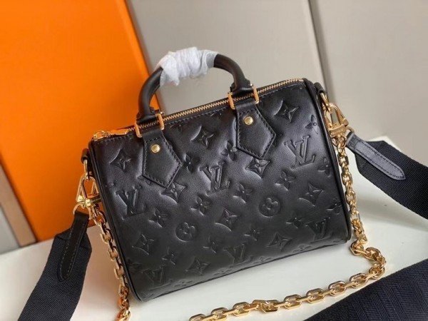 Replica Louis Vuitton Speedy Bandouli??re 22 Bag Monogram Lambskin M58631 BLV707